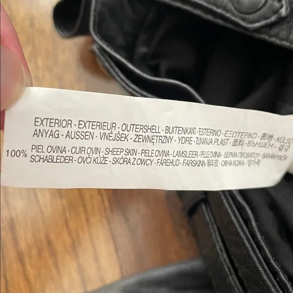 ZARA Woman Black Soft Sheep Skin Leather Moto Jacket - Picture 6 of 7